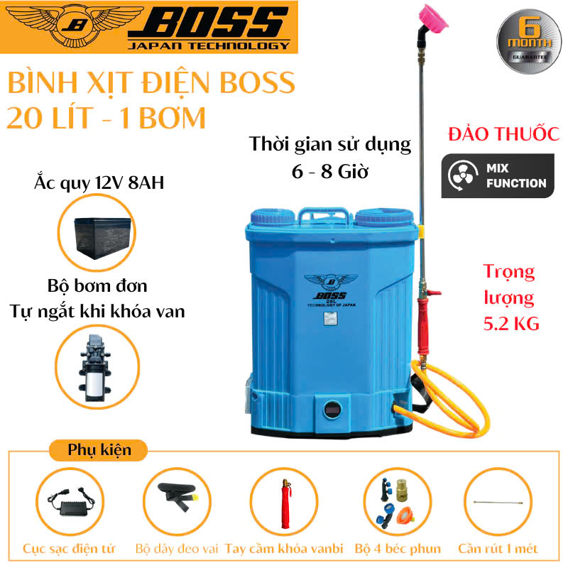 Bình xịt điện Boss - Kiên Thành