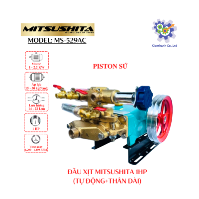 Đầu xịt cao áp MITSUSHITA 1.5HP Ty sứ (Model: MS-529AC)