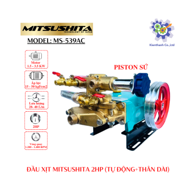 Đầu xịt cao áp MITSUSHITA 2HP Ty sứ (Model: MS-539AC)