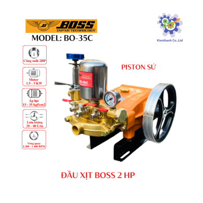 Đầu xịt cao áp BOSS 2HP Ty sứ (Model: BO-35C)