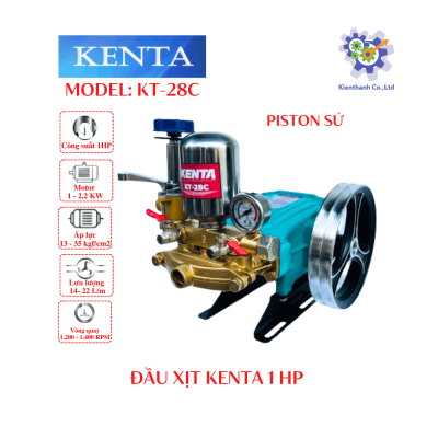 Đầu xịt cao áp KENTA 1HP Ty sứ (Model: KT-28C)