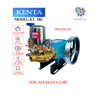 Đầu xịt cao áp KENTA 2HP Ty sứ (Model: KT-38C)