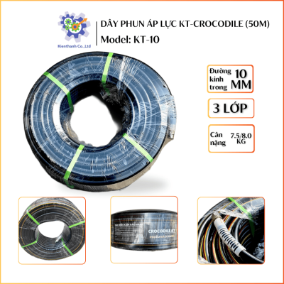 Dây phun xịt áp lực KT-CROCODILE 10mm x 50m (3 LỚP)