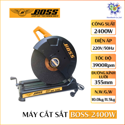 Máy cắt sắt BOSS công suất 2400W đĩa cắt 355mm (Model: BO-2400W)